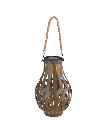 Lantern or solar table lamp corten metal 27cm