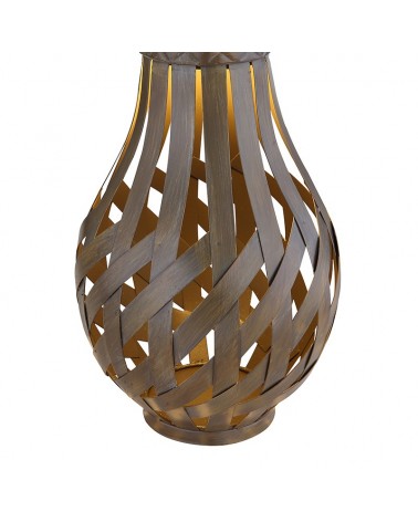 Lantern or solar table lamp corten metal 27cm