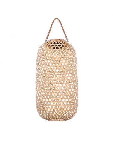 Solar hanging lamp bamboo cannage grid 41.5cm