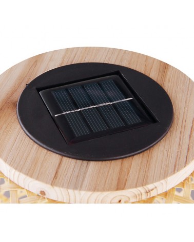 Solar hanging lamp bamboo cannage grid 41.5cm