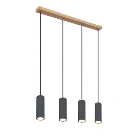 Hanging lamp 65cm with 4 lamp holders 4xGU10 metal 35W