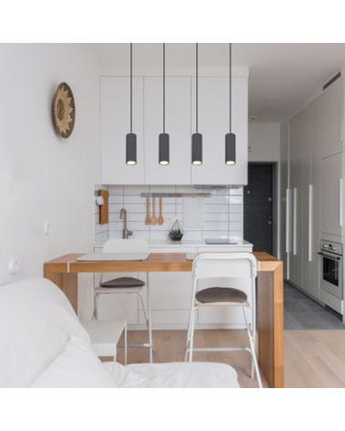 Hanging lamp 65cm with 4 lamp holders 4xGU10 metal 35W