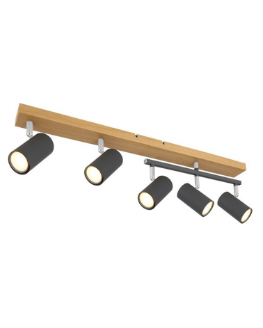 Strip 5 spotlights 70cm lamp holder 5xGU10 35W adjustable metal
