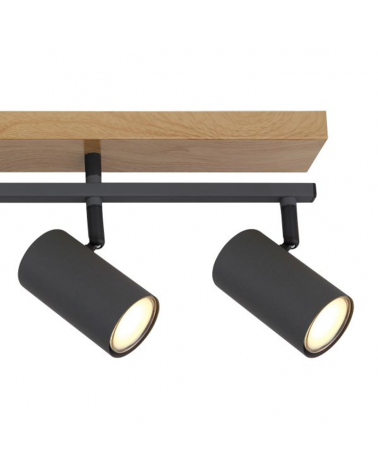 Regleta 5 focos 70cm portalámparas 5xGU10 35W de metal orientable