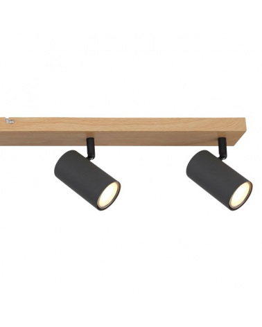 Regleta 6 focos 115cm portalámparas 6xGU10 35W de metal