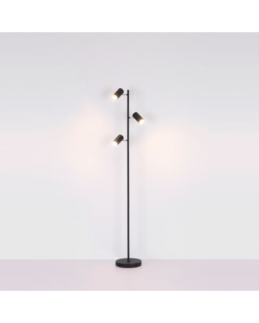 Floor lamp with 3 spotlights 154cm high in metal GU10 5W