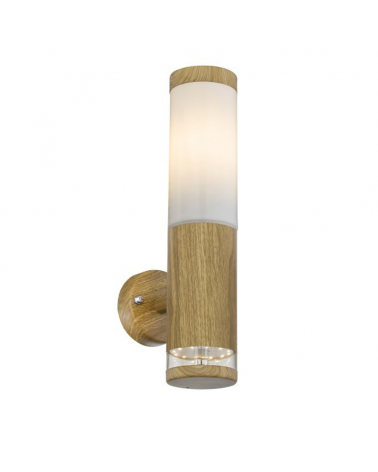 Outdoor LED wall lamp 35cm stainless steel E27 15W and LED 1.2W 3000K