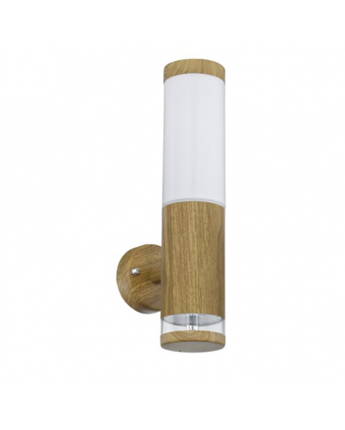 Aplique pared LED de exterior 35cm acero inoxidable E27 15W y LED 1,2W 3000K