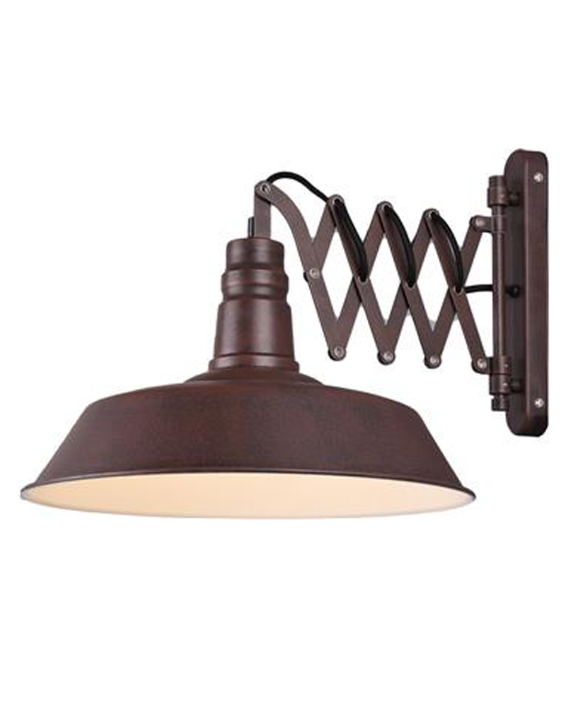 Aplique de pared metal acabado óxido E27 40W