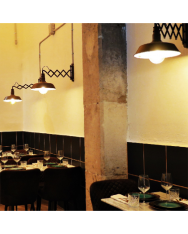 Aplique de pared metal acabado óxido E27 40W