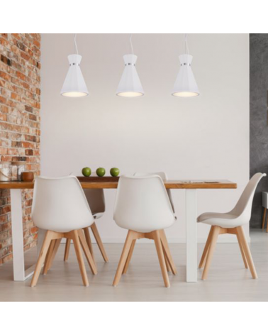 Ceiling lamp 20cm made of metal and concrete white finish E27 40W