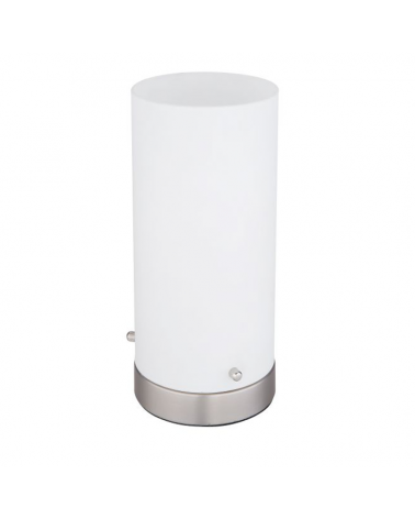 Lámpara de mesa LED 24cm de cristal opal y níquel 4W 3000K REGULABLE