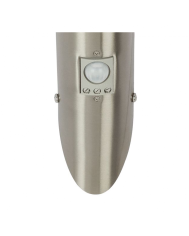 Aplique pared de exterior 40,5cm acero inoxidable E27 8,8W IP44 SENSOR MOVIMIENTO
