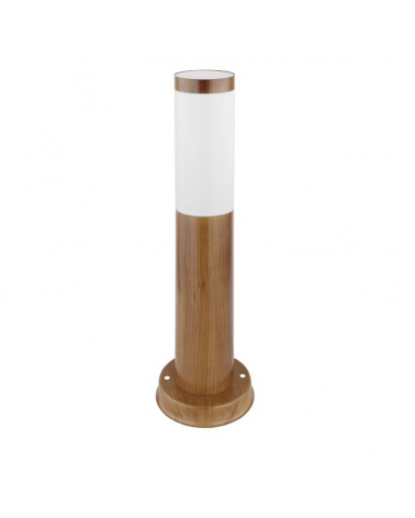 Beacon for outdoor 45cm in wood-look stainless steel E27 IP44 23W