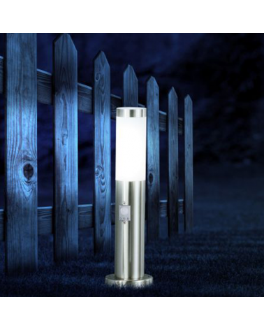 Beacon for outdoor 45cm stainless steel E27 IP44 8.8W MOTION SENSOR
