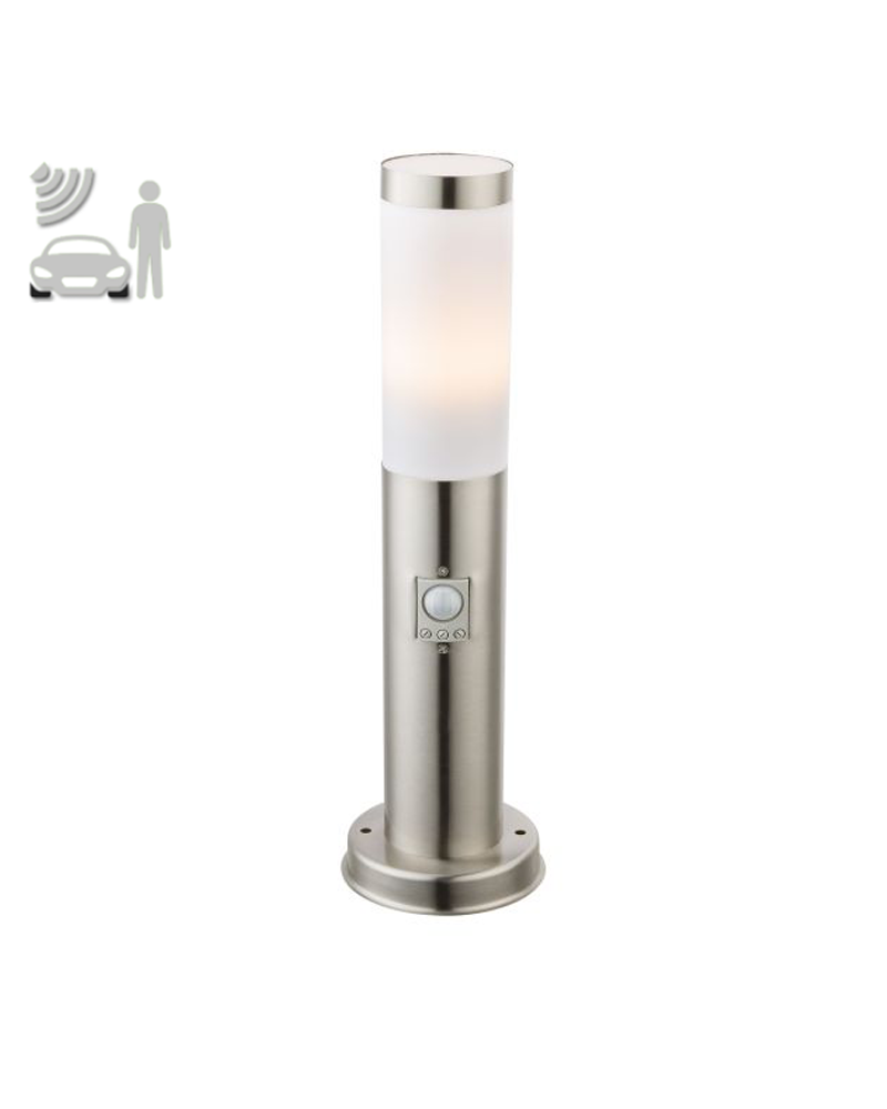 Beacon for outdoor 45cm stainless steel E27 IP44 8.8W MOTION SENSOR