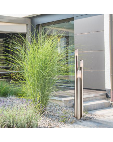 Baliza para exterior 170cm de acero inoxidable 3xE27 IP44 8,8W