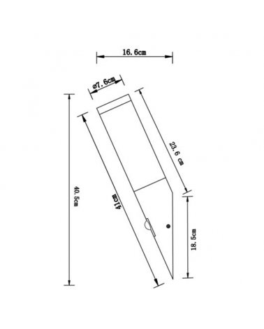 Outdoor wall lamp 40.5cm stainless steel wood look E27 15W IP44 MOTION SENSOR