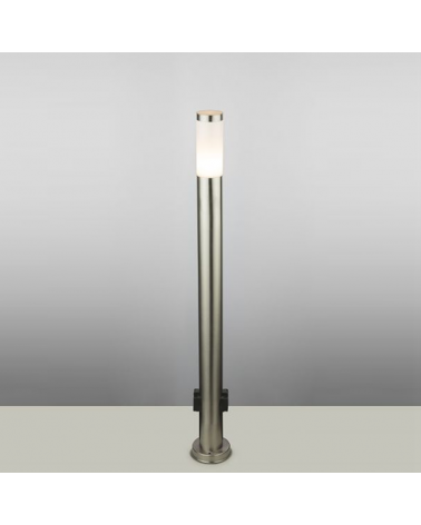 Baliza para exterior 110cm de acero inoxidable IP44 E27 2 enchufes estanco