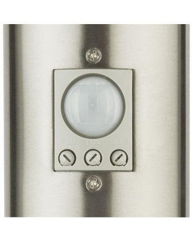 Outdoor beacon 45cm stainless steel IP44 E27 2 watertight sockets MOTION SENSOR