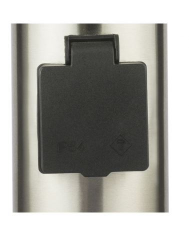 Baliza para exterior 45cm de acero inoxidable IP44 E27 2 enchufes estanco SENSOR MOVIMIENTO