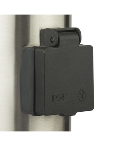 Outdoor beacon 110cm stainless steel IP44 E27 2 watertight sockets MOTION SENSOR