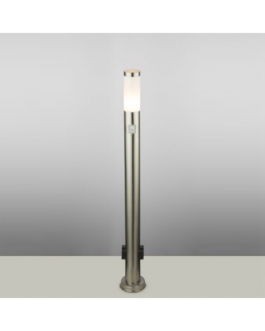 Outdoor beacon 110cm stainless steel IP44 E27 2 watertight sockets MOTION SENSOR