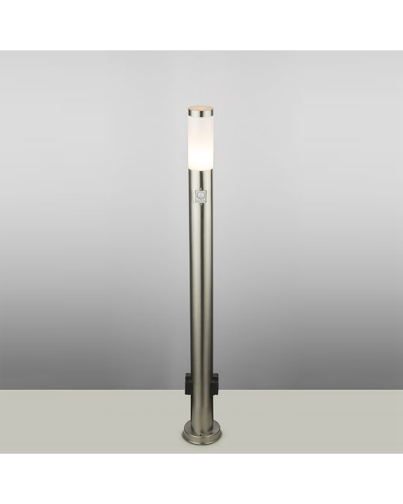 Outdoor beacon 110cm stainless steel IP44 E27 watertight sockets MOTION  SENSOR