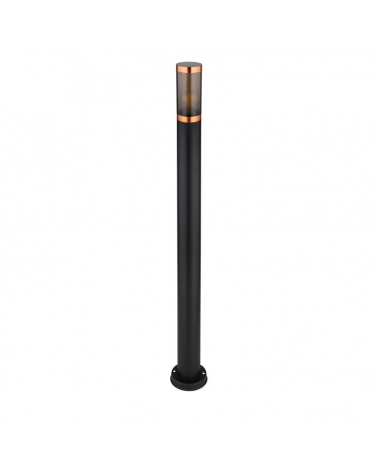Outdoor beacon 110cm stainless steel black and copper finish E27 23W IP44