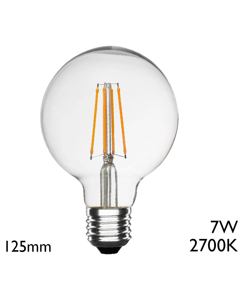 Globe Bulb 125mm LED E27 7W Warm light 2700K 750Lm
