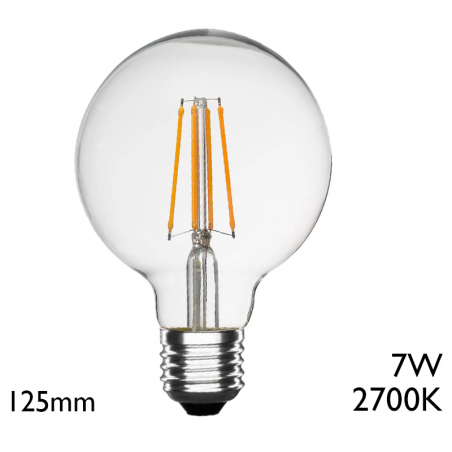 Globe Bulb 125mm LED E27 7W Warm light 2700K 750Lm