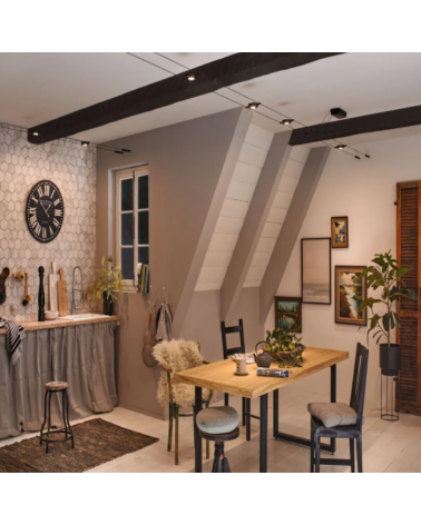 Sistema de cable LED Set 5x450lm 5x4,5W 3000K 230/12V nickel blanco mate o negro