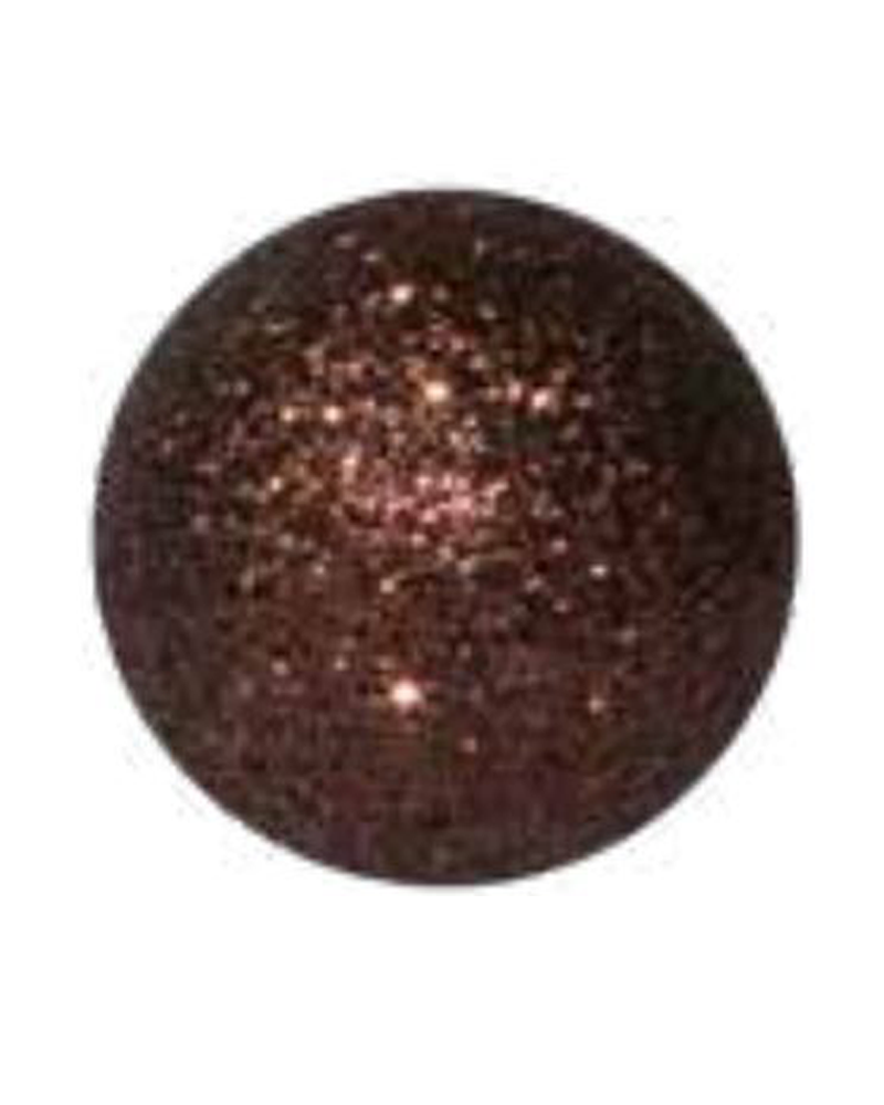 Copper Christmas ball with glitter glitter