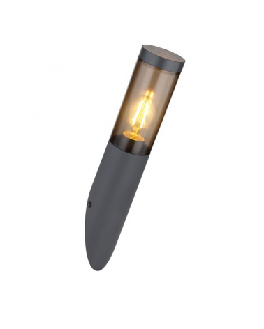 Aplique pared de exterior 39cm acero inoxidable acabado antracita E27 23W IP44
