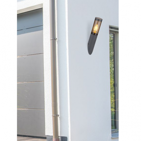 Outdoor wall light 39cm stainless steel anthracite finish E27 23W IP44