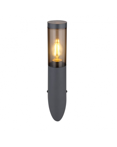 Outdoor wall light 39cm stainless steel anthracite finish E27 23W IP44
