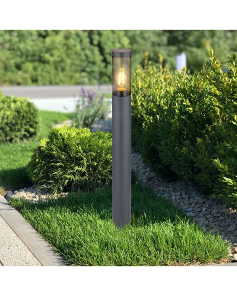 Outdoor beacon 80cm antractite stainless steel E27 23W IP44