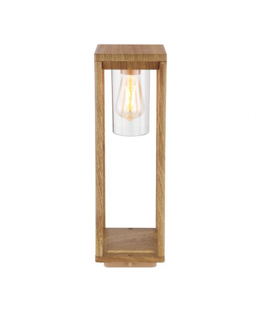 Baliza para exterior 50cm de aluminio aspecto madera E27 15W IP44