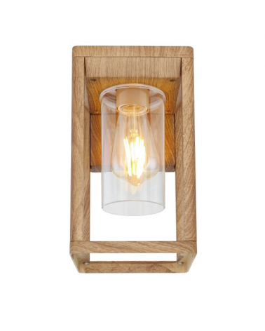 Outdoor wall lamp 27cm in wood-look aluminum E27 15W IP44