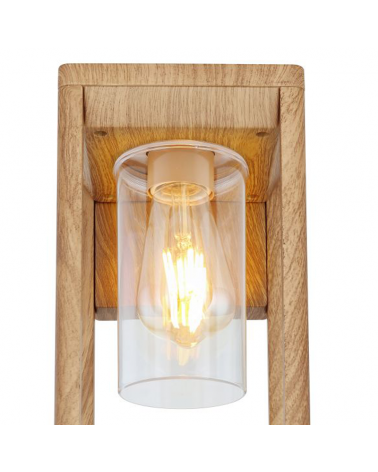 Outdoor wall lamp 27cm in wood-look aluminum E27 15W IP44