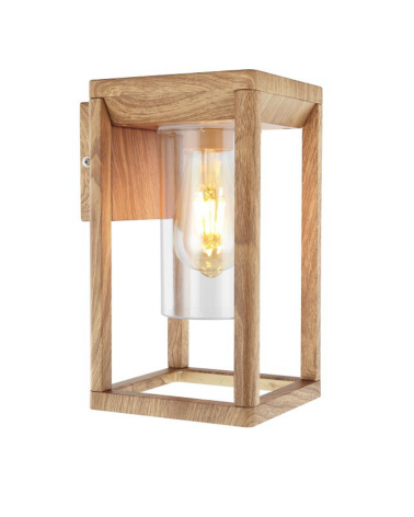 Outdoor wall lamp 27cm in wood-look aluminum E27 15W IP44