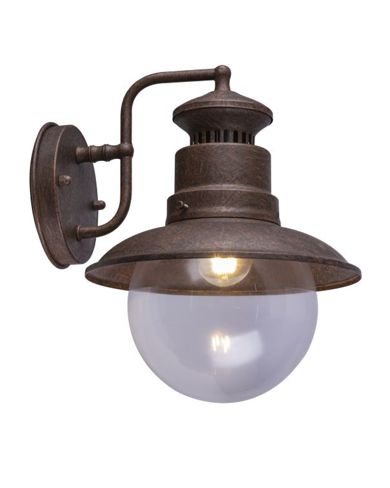 Outdoor wall light 27cm steel and glass E27 60W IP44