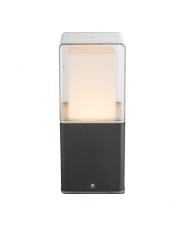 Outdoor wall light LED 20cm in aluminum with black finish 11.9W 3000K IP44