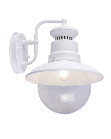 Aplique pared de exterior 27cm de acero y vidrio E27 60W IP44