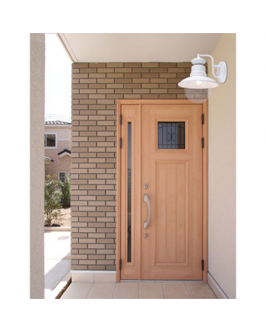 Aplique pared de exterior 27cm de acero y vidrio E27 60W IP44