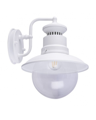 Outdoor wall light 27cm steel and glass E27 60W IP44