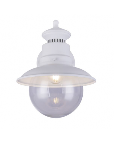 Aplique pared de exterior 27cm de acero y vidrio E27 60W IP44