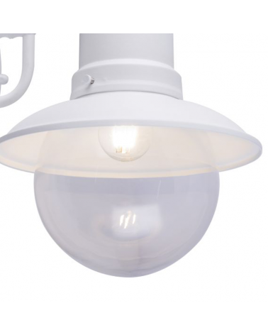 Aplique pared de exterior 27cm de acero y vidrio E27 60W IP44