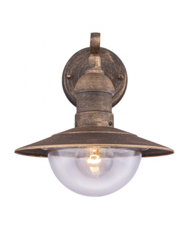 Outdoor wall light 27cm in rust brown finish metal E27 60W IP44