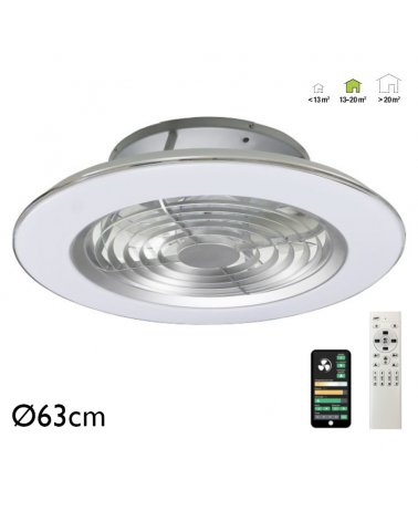 Ceiling fan 35W Ø63cm LED ceiling light 70W remote control DIMMABLE light and bluetooth